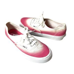Vans Classic Old Skool Skate Shoe Pink White Canvas Women Size 8 Sneaker Low Top